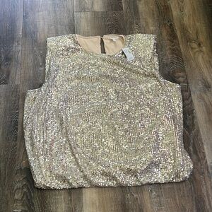 NWT Maurice's Gold Sparkle Top